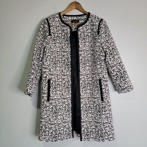 Elegant Black and White Women's Coat